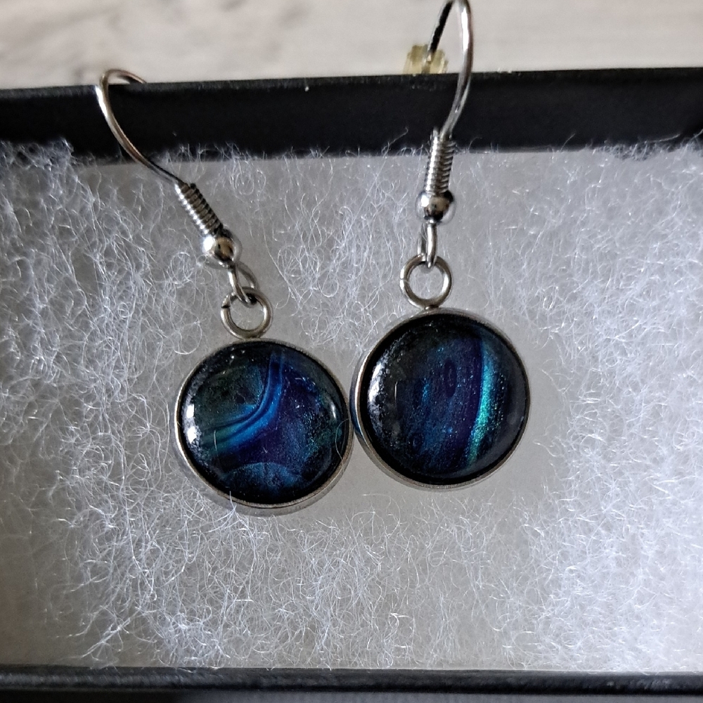 Silpada Elegant Blue and Silver Dangle Earrings